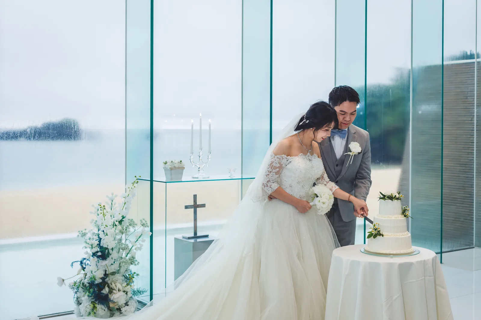 钰杰与心瑜|冲绳五感艾妮丝教堂户外花园婚宴真实分享 钰杰与心瑜|冲绳五感艾妮丝教堂户外花园婚宴真实分享